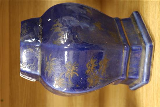 A Chinese blue ground vase, 18th/19th century height 24.5cm